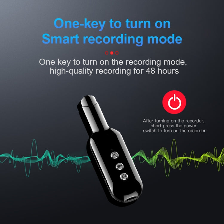 D3 AI Smart High-definition Noise Reduction Voice Recorder, Capacity:128GB(Black) Eurekaonline