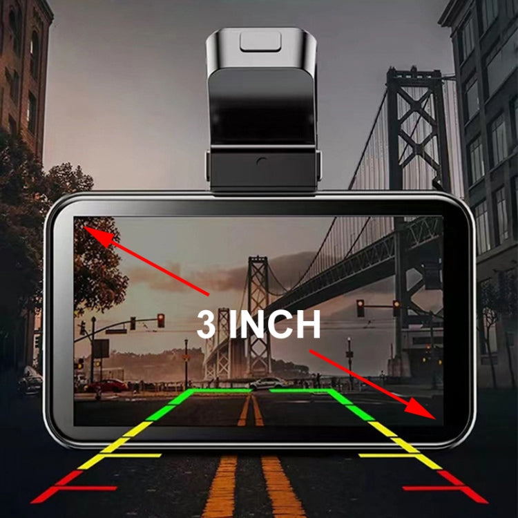 D905 3 inch Car Ultra HD Driving Recorder, Double Recording + GPS + WIFI + Gravity Parking Monitoring + Lane Deviation Warning Eurekaonline