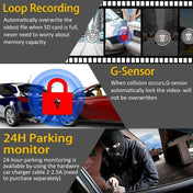 D906 3 inch Car Ultra HD Driving Recorder, Double Recording + GPS + WIFI + Gravity Parking Monitoring + Lane Deviation Warning Eurekaonline