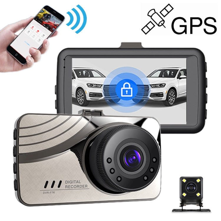 D906 3 inch Car Ultra HD Driving Recorder, Double Recording + GPS + WIFI + Gravity Parking Monitoring + Lane Deviation Warning Eurekaonline