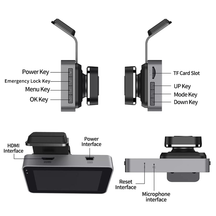 D907 HD Dual Recording Night Vision WiFi Car Dash Cam Driving Recorder Dual Lens Reversing Video Eurekaonline