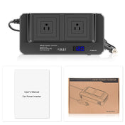 DC12V 200W AC110V Car Smart Multi-functional Digital Display Inverter, US Plug Eurekaonline