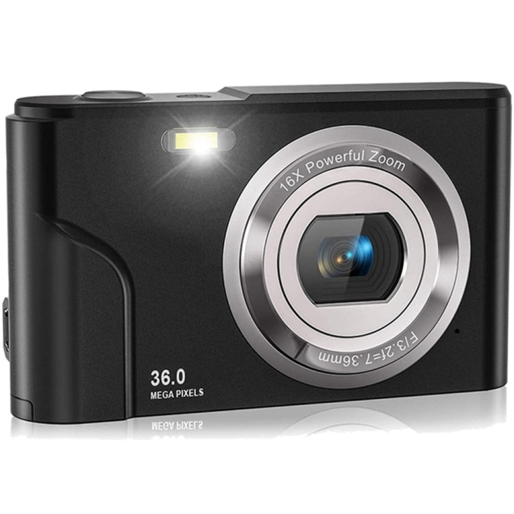 DC311 2.4 inch 36MP 16X Zoom 2.7K Full HD Digital Camera Children Card Camera, US Plug(Black) Eurekaonline