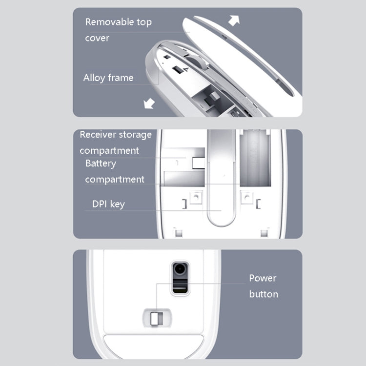 DELUX M326 4 Keys Wireless Silent Mouse Portable Laptop Mouse Eurekaonline