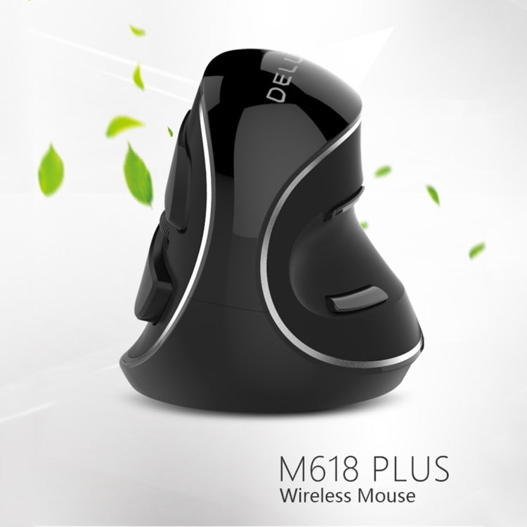 DELUX M618 Plus 2.4G 1600DPI Wireless Portable Vertical Ergonomic Mouse Eurekaonline