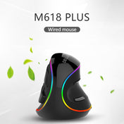 DELUX M618 Plus RGB Wired Optical Mouse Ergonomic Vertical Mouse 4000DPI Eurekaonline