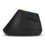 DELUX M618C 6 Keys 1600 DPI RGB Vertical Wireless Bluetooth Dual Mode Mouse(Black) Eurekaonline