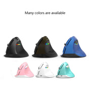 DELUX M618Mini Colorful Wireless Luminous Vertical Mouse Bluetooth Rechargeable Vertical Mouse(Classic black) Eurekaonline