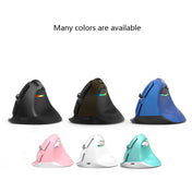 DELUX M618Mini Colorful Wireless Luminous Vertical Mouse Bluetooth Rechargeable Vertical Mouse(Color white) Eurekaonline