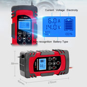 DEMUDA DC-80 Car Battery Charger 12V/24V Intelligent Pulse Repair Type Lead-acid Battery, Plug Type:AU Plug(Yellow) Eurekaonline