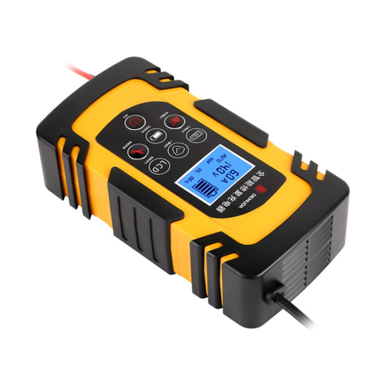 24V Intelligent Pulse Repair Type Lead-acid Battery, Plug Type:EU Plug(Yellow) Eurekaonline