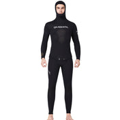 DIVE&SAIL 1.5mm Split Thick And Keep Warm Long Sleeves Hooded Diving Suit, Size: XL(Black) Eurekaonline