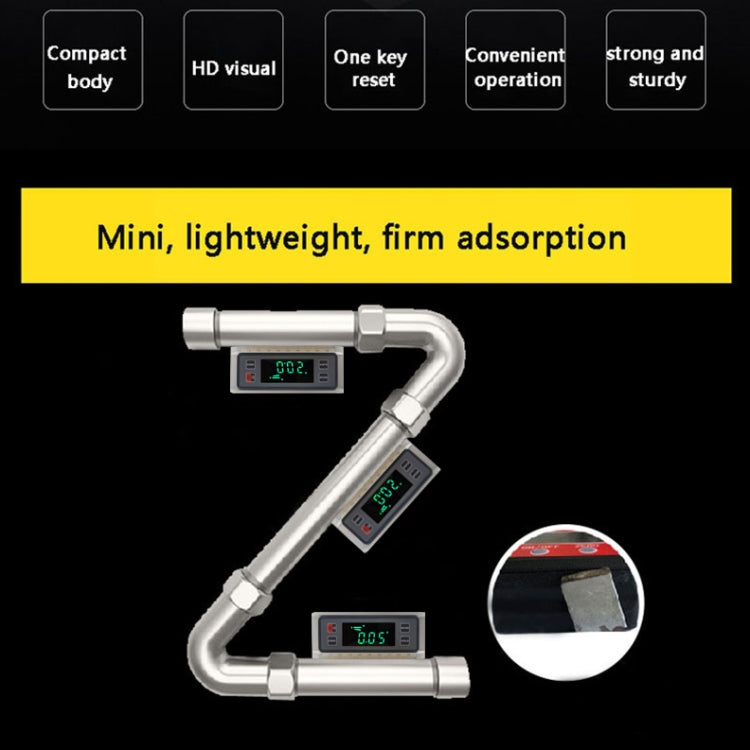 DL1906 Mini Digital Inclinometer Multifunctional Aluminum Alloy Magnetic Digital Display Spirit Level(Silver) Eurekaonline