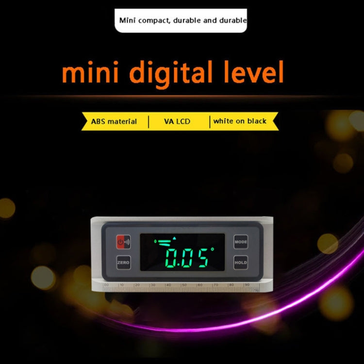 DL1906 Mini Digital Inclinometer Multifunctional Aluminum Alloy Magnetic Digital Display Spirit Level(Silver) Eurekaonline