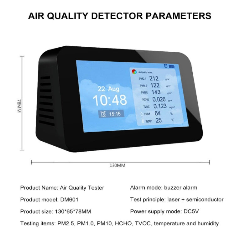 DM601A Multifunctional PM2.5 Formaldehyde Air Quality Detector Eurekaonline