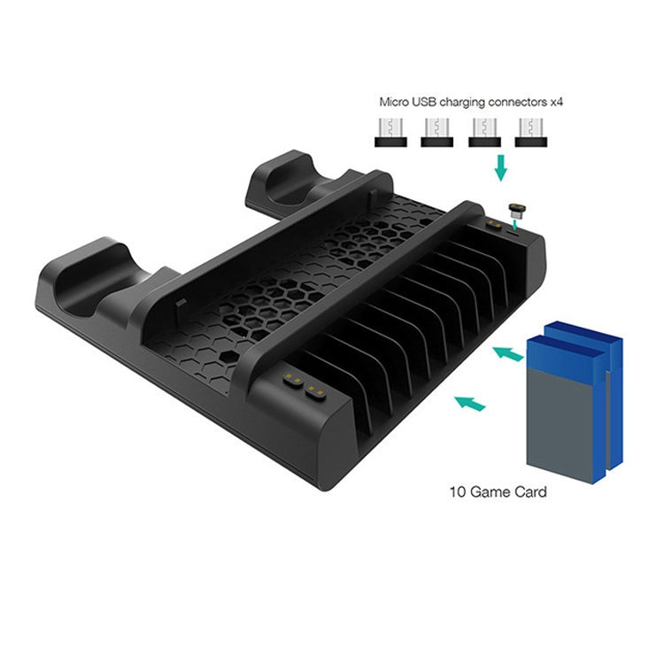  PRO Multi-function Cooling Base Cooling Fan + Disc Rack + Dual Charge with LED Lights Eurekaonline