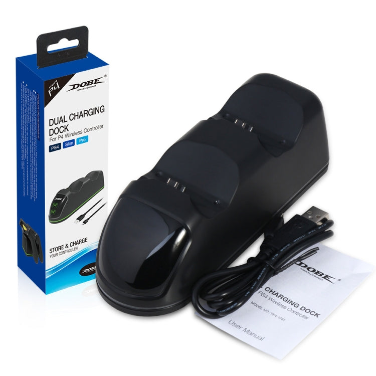 DOBE TP4-1781 Wireless Controller Dual Charging Dock LED Charger Handle Charger for  PS4 / Slim / Pro(Black) Eurekaonline