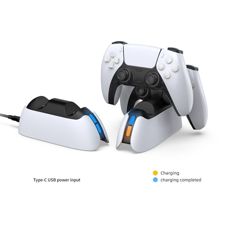 DOBE TP5-05103 Contact-Type Gamepad Charging Base With Indicator Light For PS5(White) Eurekaonline