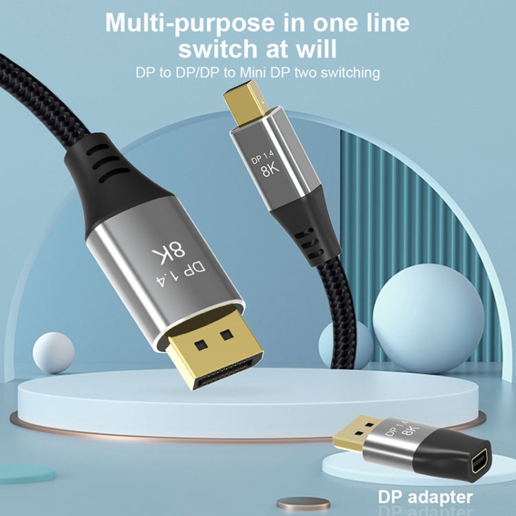 DP1.4 8K DP Male to Mini DP Female Two-Way Mutual Conversion HD Conversion Adapter Eurekaonline