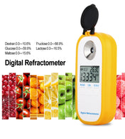 DR103 Digital Refractometer LCD Display Brxi Fruit Juice Sugar Meter Refractometer For Dextran Fructose Glucose Lactose Maltose Eurekaonline