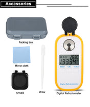 DR103 Digital Refractometer LCD Display Brxi Fruit Juice Sugar Meter Refractometer For Dextran Fructose Glucose Lactose Maltose Eurekaonline