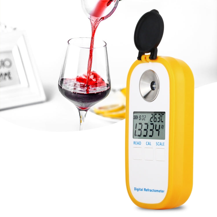 DR401 Digital Display Refractometer Brix 0-50% Alcohol Range 0~22% Refractometer Beer Wine Fruit Grape Sugar Saccharimeter Eurekaonline