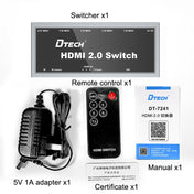 DTECH DT-7421 4K 60Hz 4 In 1 Out HD HDMI 2.0 Switch, CN Plug Eurekaonline