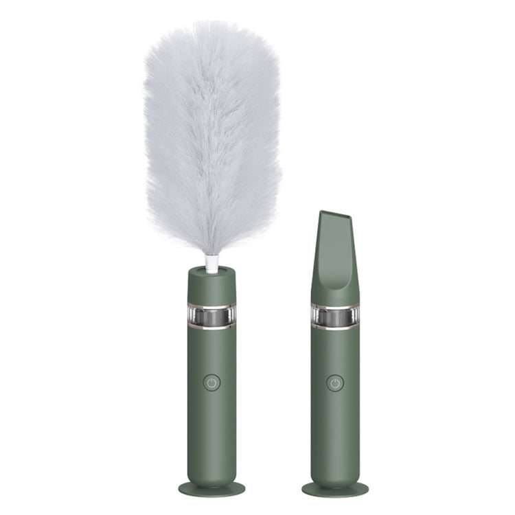 DY701  3 In 1 Electric Feather Duster Handheld Telescopic Dust Clean Brush(Green) Eurekaonline