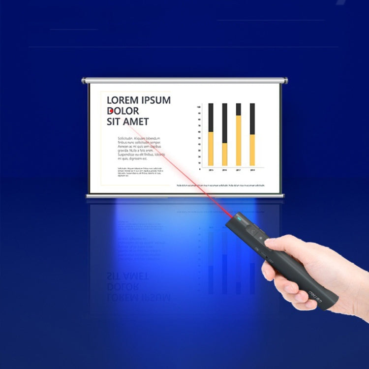 Deli 2.4G Flip Pen Business Presentation Remote Control Pen, Model: 2801G Black (Green Light) Eurekaonline