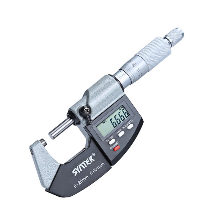 Digital Display Outer Diameter Micrometer 0.001mm High Precision Electronic Spiral Micrometer Thickness Gauge, Model:0-25mm Eurekaonline