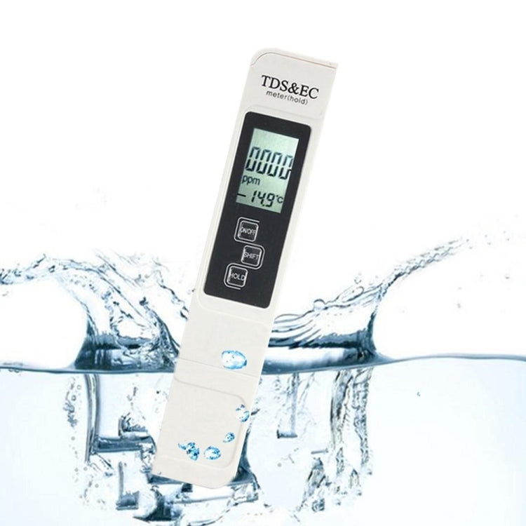 Digital Multi-function LCD Monitor TDS & EC Meter Water Measurement Test Tool(Beige) Eurekaonline