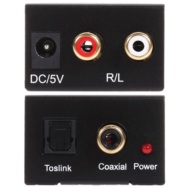 Digital Optical Coax to Analog RCA Audio Converter(Black) Eurekaonline
