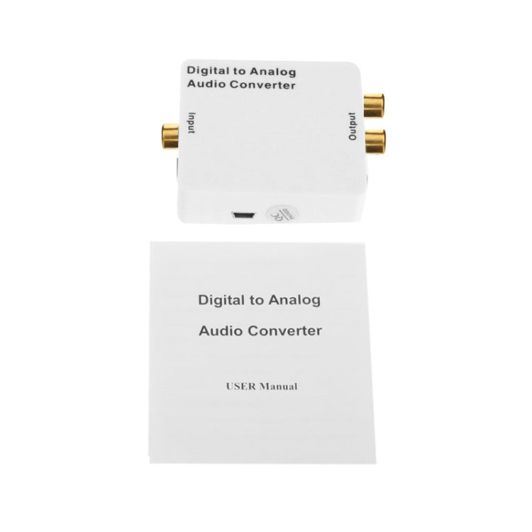 Digital to Analog Audio Converter / Mini Audio Decoder, Size: 72 x 55 x 20mm(White) Eurekaonline