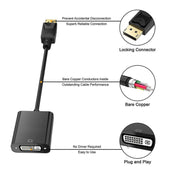 Display Port Male to DVI 24+1 Female Adapter Cable, Length: 20cm Eurekaonline