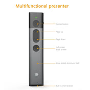 Doosl DSIT032 2.4GHz Wireless Presenter PowerPoint Clicker Representation Remote Control Green Laser Pointer, Control Distance: 100m Eurekaonline