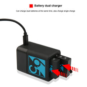 Dual Batteries Charger with USB-C / Type-C Cable for GoPro HERO6 /5 Eurekaonline