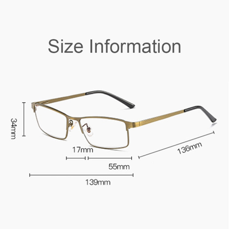 Dual-purpose Photochromic Presbyopic Glasses, +2.00D(Gold) Eurekaonline