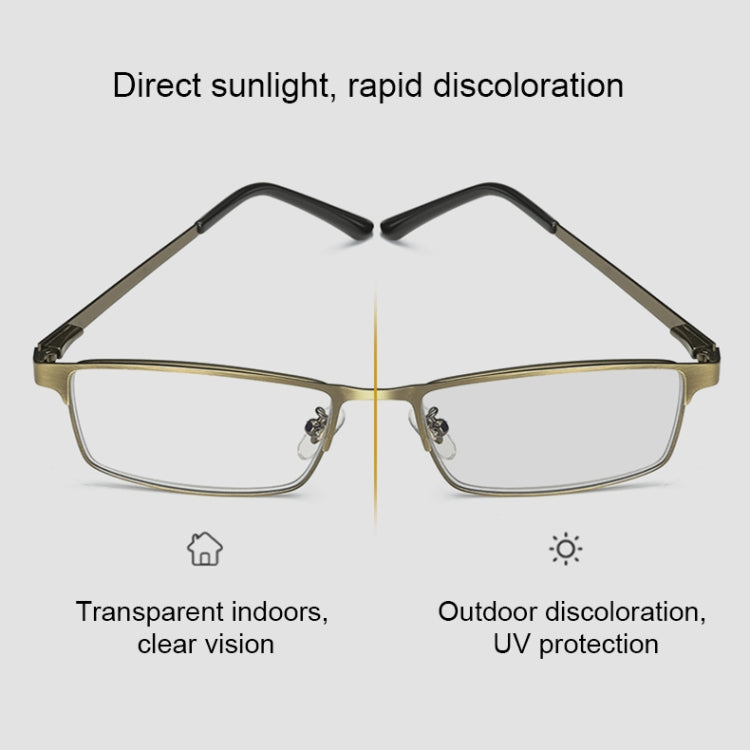 Dual-purpose Photochromic Presbyopic Glasses, +3.00D(Gold) Eurekaonline