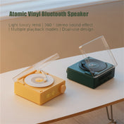Duosi X11 Vinyl Atomic Retro Bluetooth Speaker Desktop Creative Alarm Clock(White) Eurekaonline