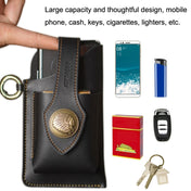 EASYONLY Outdoor Sports Dual Phone Multifunctional PU Waist Bag(Black) Eurekaonline