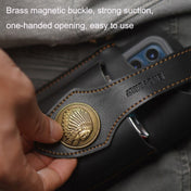 EASYONLY Outdoor Sports Dual Phone Multifunctional PU Waist Bag(Coffee) Eurekaonline