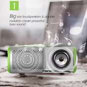EBS-508 Portable Waterproof Outdoor Subwoofer Wireless Bluetooth Speaker (Green) Eurekaonline