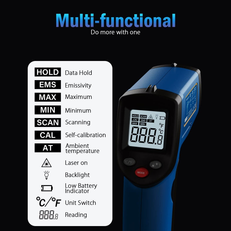 Handheld Nicht-kontakt IR Infrarot Thermometer Digital LCD Laser