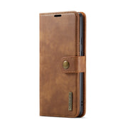 for google pixel 6a dg.ming crazy horse texture detachable magnetic leather phone case(brown)