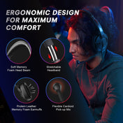 EKSA E3D Lightweight Adjustable Mic Gaming Wired Headset, Cable Length: 2m(Black) Eurekaonline
