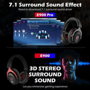 EKSA E900 Pro 7.1 Gaming Wire-Controlled Head-mounted USB Luminous Gaming Headset with Microphone(Black) Eurekaonline