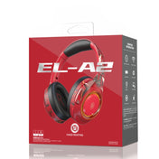 EL-A2 Gaming Ambient Light Folding Wireless Bluetooth Headset(Red) Eurekaonline