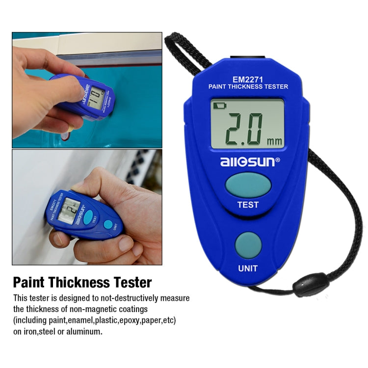 EM2271 Mini Digital Display Car Paint Coating Thickness Gauge Tester Eurekaonline