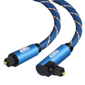 EMK 90 Degree Swivel Adjustable Right Angled 360 Degrees Rotatable Plug Nylon Woven Mesh Optical Audio Cable, Cable Length:15m(Blue) Eurekaonline