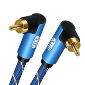 EMK Dual 90-Degree Male To Male Nylon Braided Audio Cable, Cable Length:2m(Blue) Eurekaonline